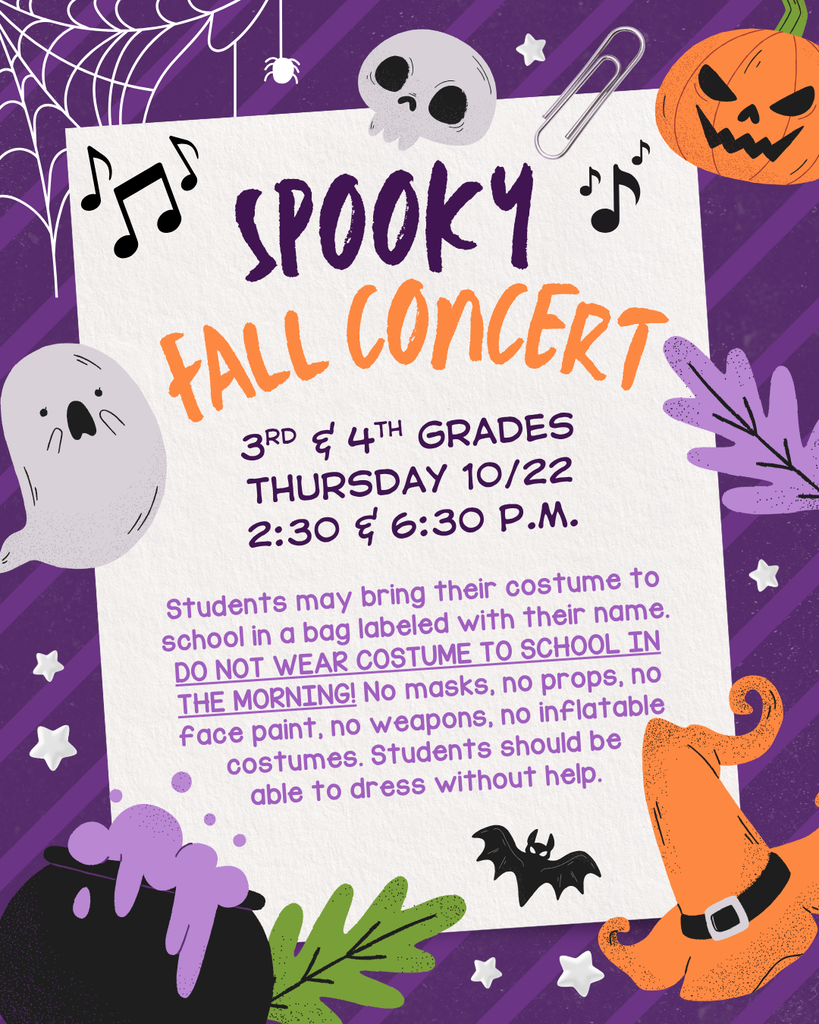 Spooky Fall Concert 10/22 6:30 PM