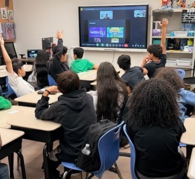 IEYMS students in a media class