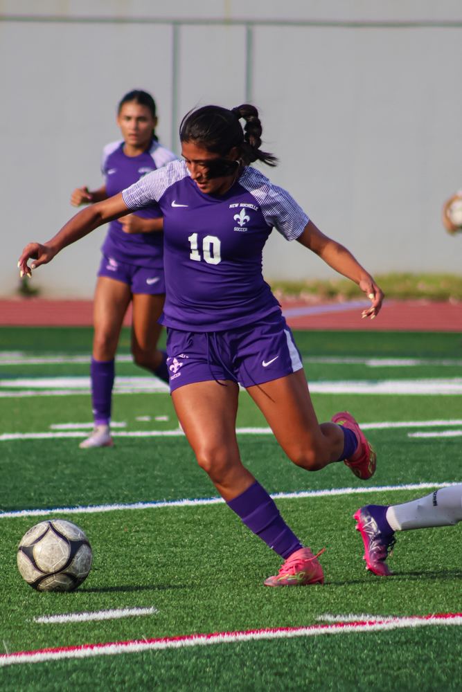 image of soccer player about to kick the ball