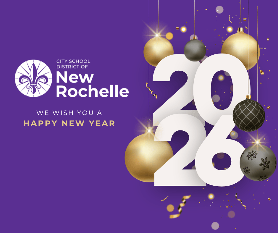 We wish you a happy new year 2026 from the city school district of new rochelle