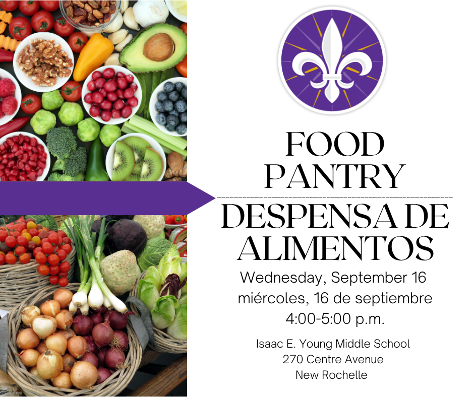 Food pantry wednesday, september 16 at IEYMS at 4:00 