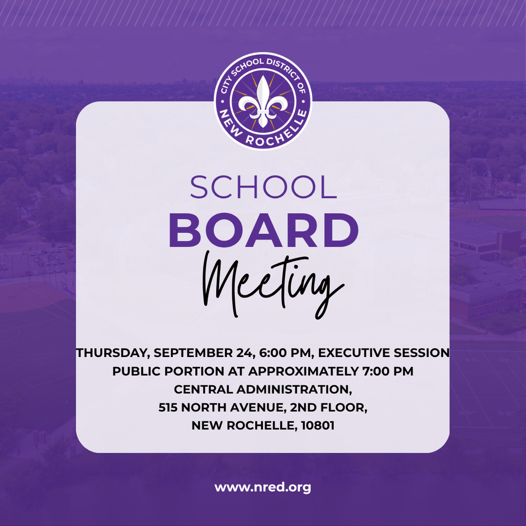 School Board Meeting Thursday September 24 at City Hall, public portion at 7 p.m.