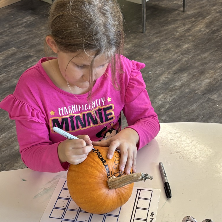 2nd grade decorated pumpkins at school today!