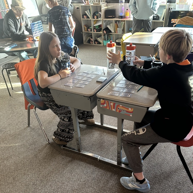 Mrs. Johnson’s class earned hot chocolate and games for following classroom expectations. They had intense games of war, connect 4, NFL table ball, and built a giant marble run. 