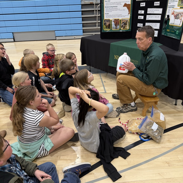 Can you post this: Ag in the Gym was held on Monday. Eddy, Foster, Wells county extension agents held presentations on the beef industry for 3-6 grade students.