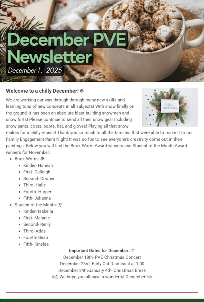 December Newsletter
