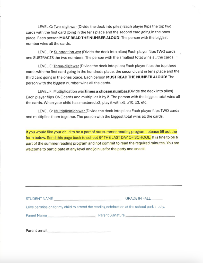 Sign Up sheet
