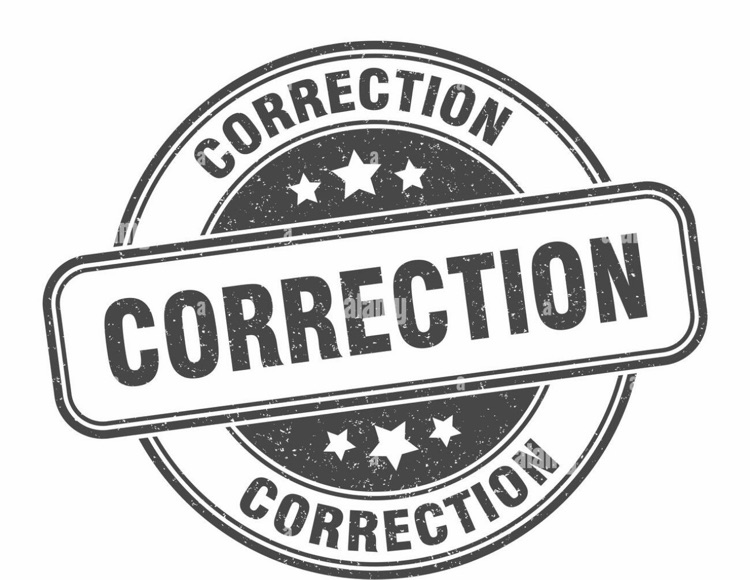correction