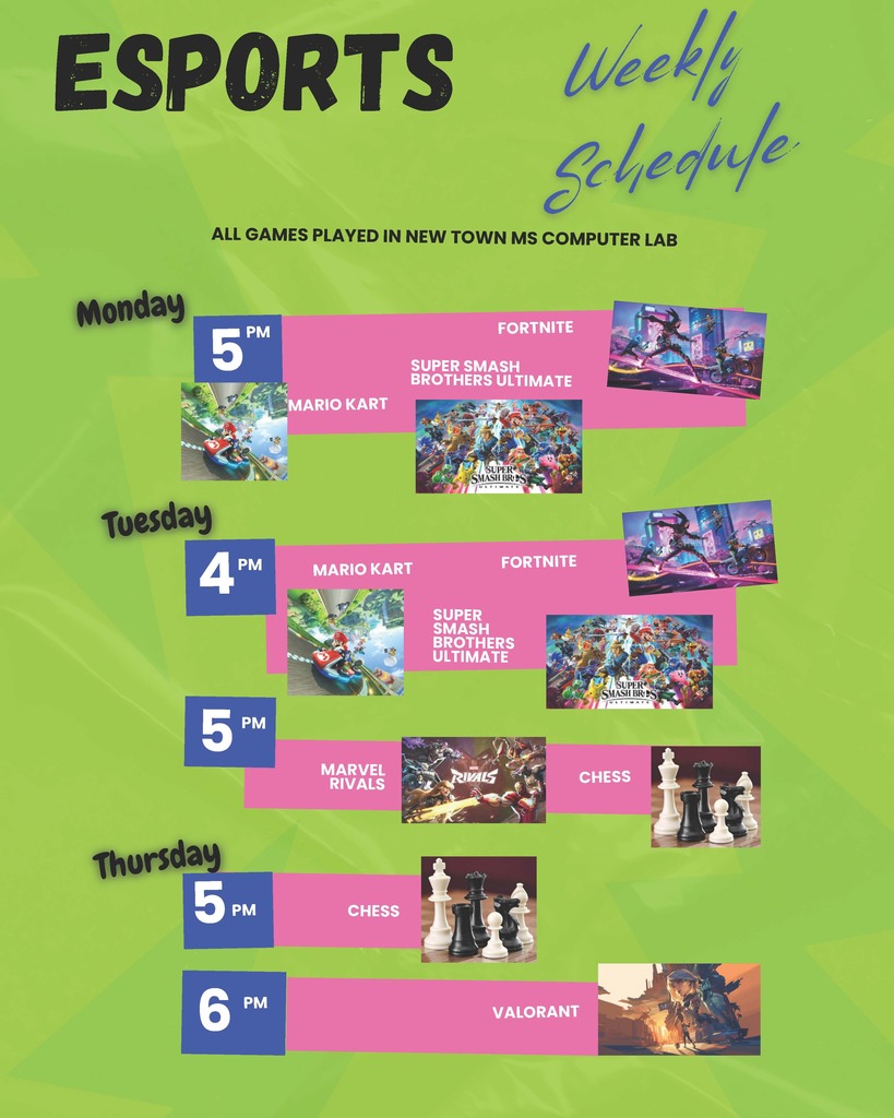 Esports schedule 25-26