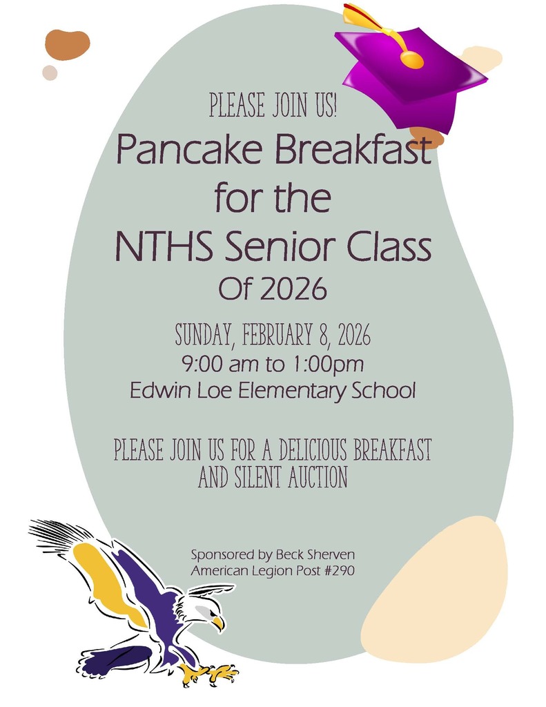 Pancake Breakfast and Raffle February 8th, 2026 9:00 am to 1:00 pm Edwin Loe Elementary School Sponsored by Beck Sherven American Legion Post #290