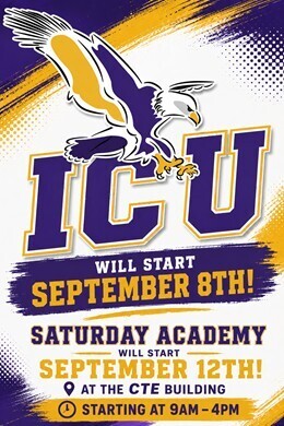 NTHS ICU Tutoring will start September 8th! The first Saturday Academy will start on September 12 at the CTE building from 9 am to 4 pm