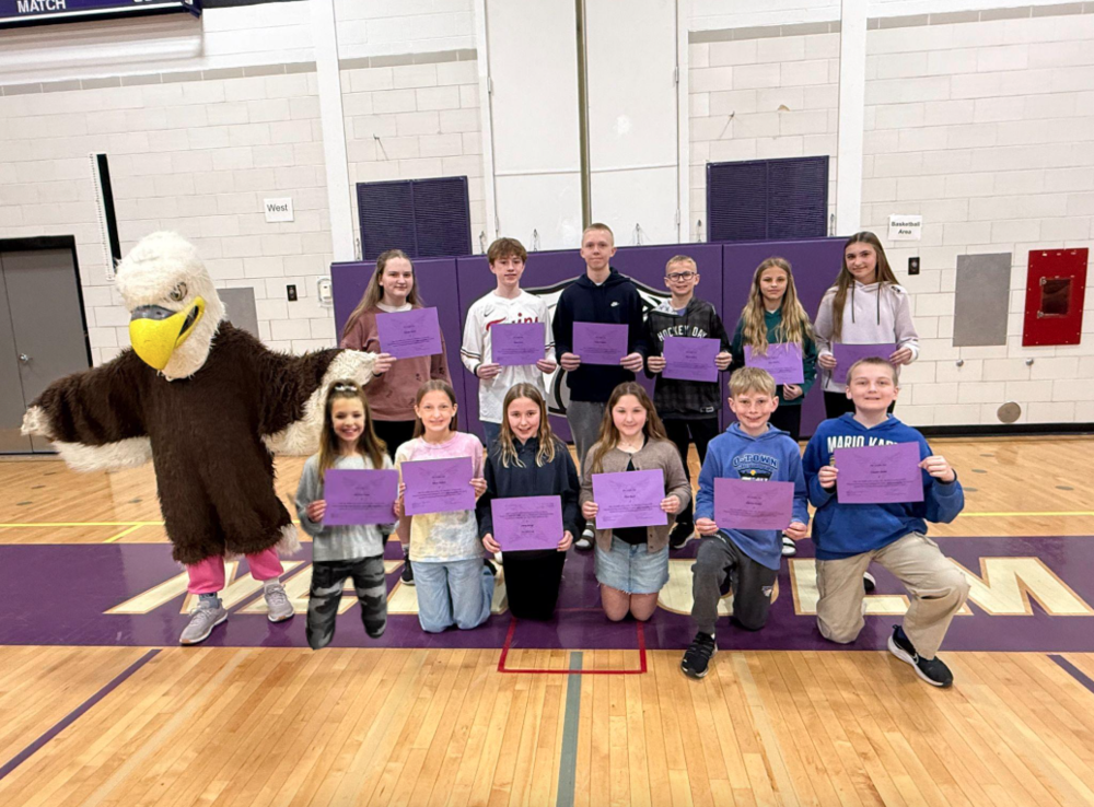 Students of the Month Back Row: Natalie M., Fynn V., Evan W., Dayne S., Lucy M., Aalyn S. Front Row: Beatrice H., Becca N., Brynn B., Vera R., Harlen W., Connor J.
