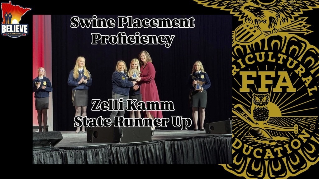Swine Placement Proficiency: Zelli K., State Runner Up