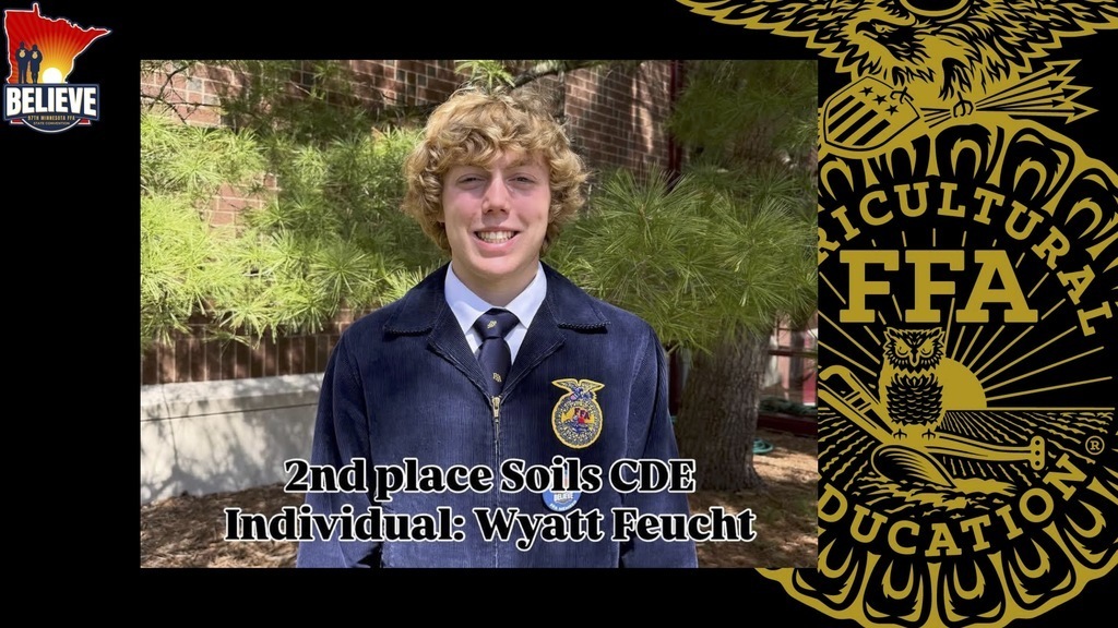 2nd place Soils CDE Individual: Wyatt F.