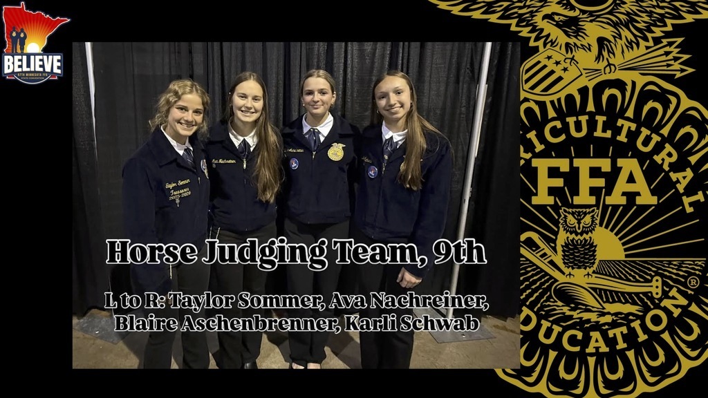 Horse Judging Team, 9th: L to R: Taylor S., Ava N., Blaire A., Karli S.
