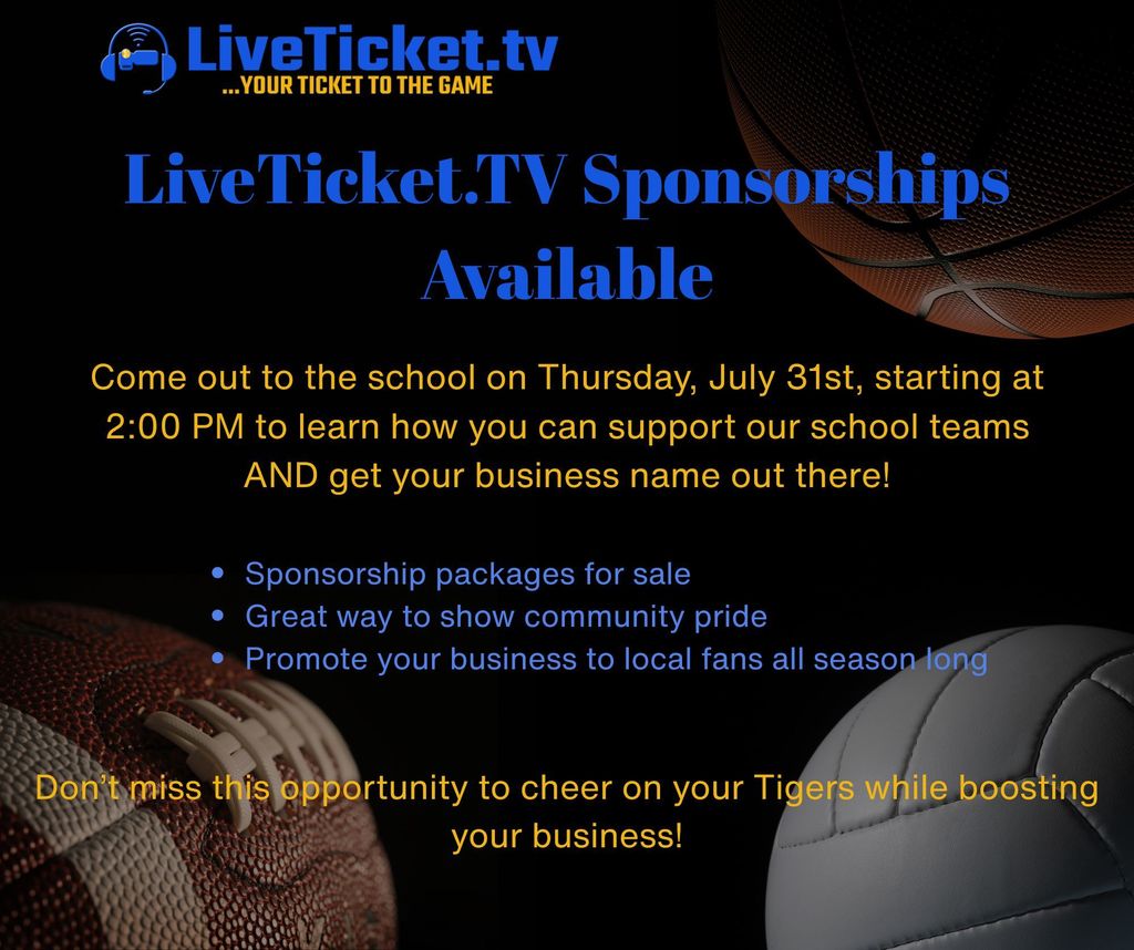 Live Ticket Sponsorship 