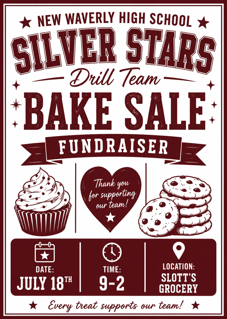 NWHS Silver Stars Drill Team Bake Sale