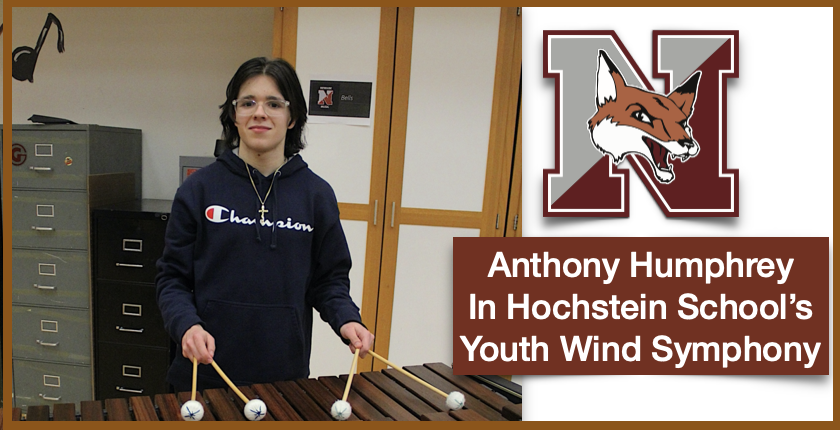 Anthony Humphrey in Hochstein school's youth wind symphony