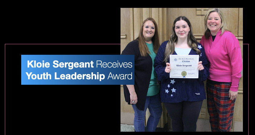 Kloie sergeant receives youth leadership award