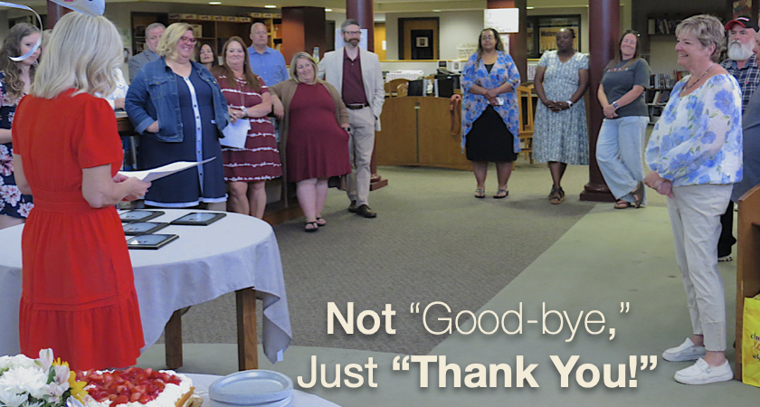 not "good-bye" just "thank you!"