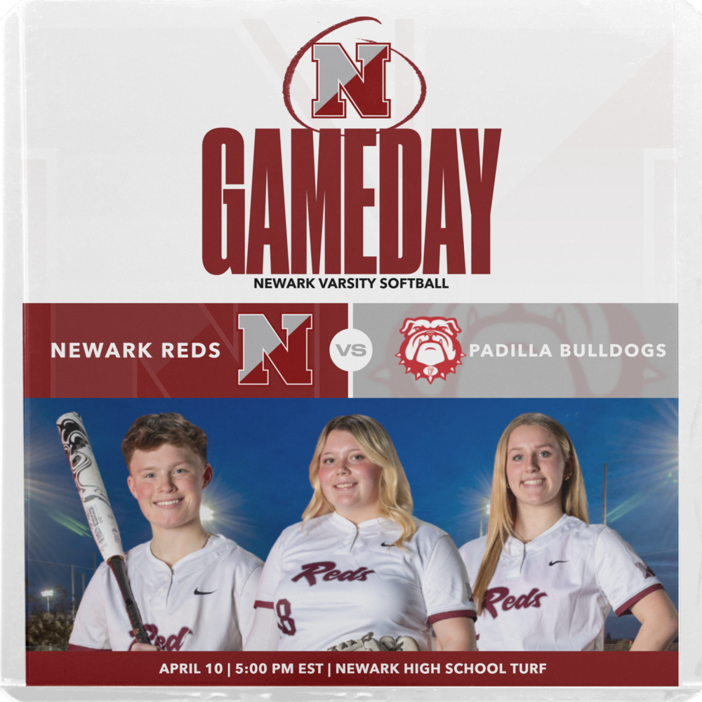 Gameday post for Newark Varsity Softball game 