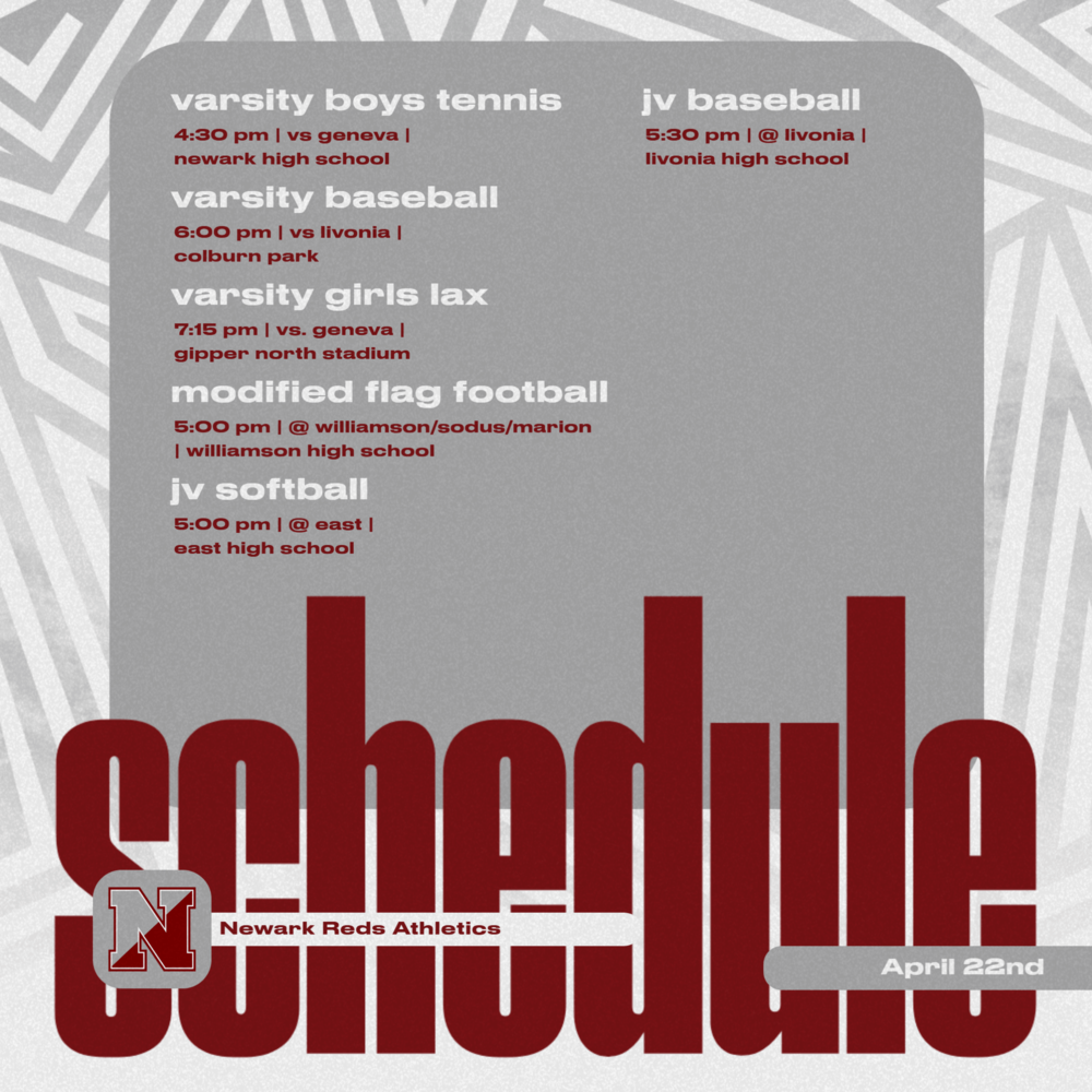 newark reds athletics daily schedule