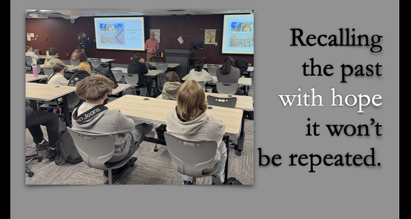 reaclling the past with hope it won't be repeated.