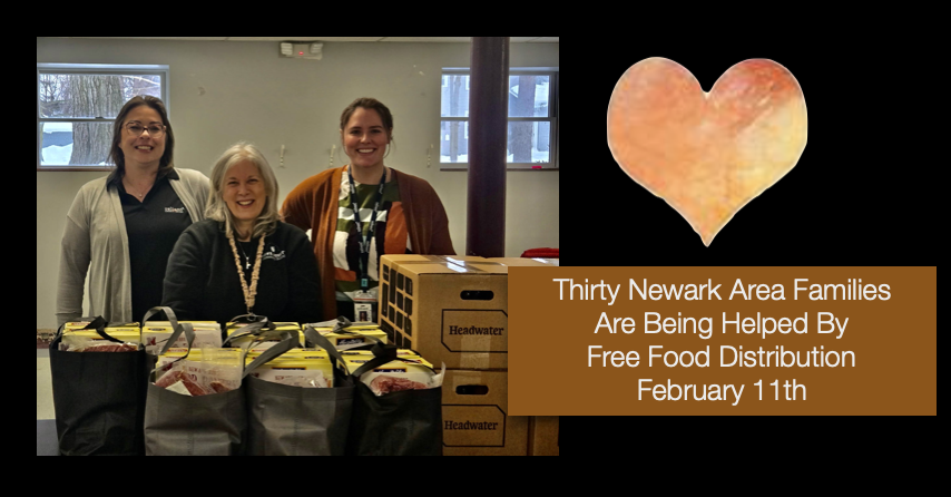 Thirty Newark Area families are being helped by free food distrubtion february 11th
