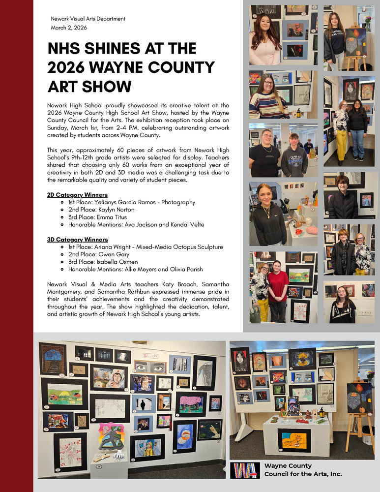 NHS Shines at the 2026 Wayne County Art Show