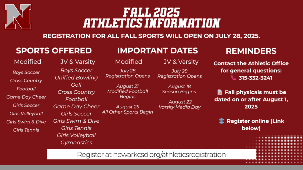Fall 2025 athletics information