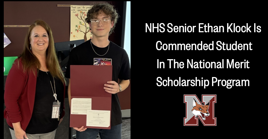 NHS Senior Ethan Klock is commended student in the national merit scholarship program