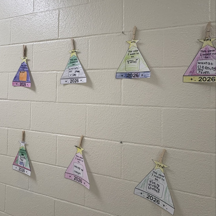 New year, new goals! Our students are ready to shine! 🎉✨ Check out the amazing resolutions from Mrs. Faust’s, Miss Ritch’s, Mr. Garrett’s, and Miss Blodgett’s classes!