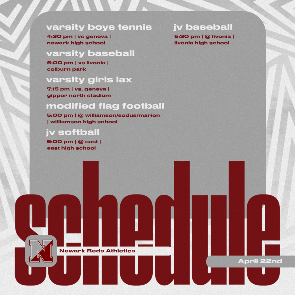 newark reds athletics daily schedule