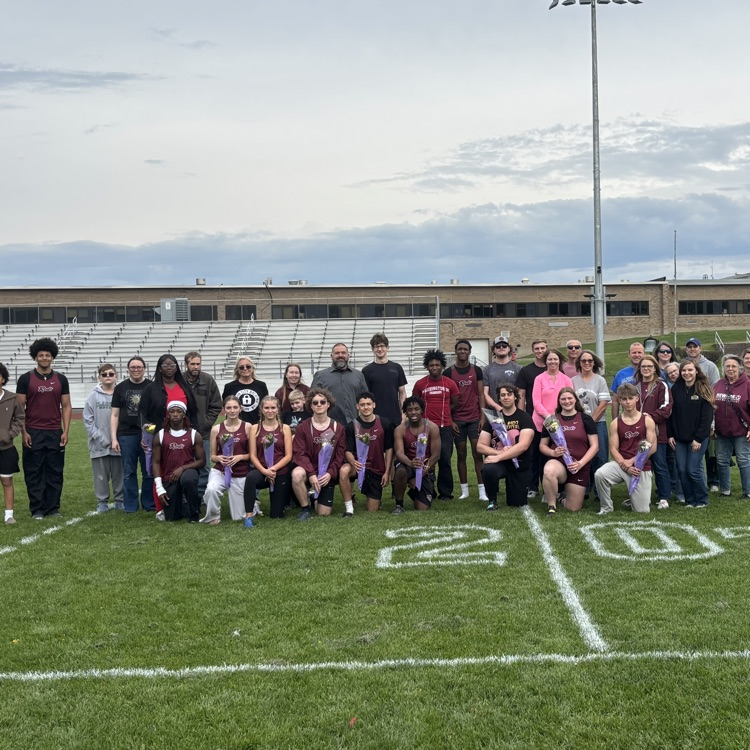 pictured: varsity track and field athletes