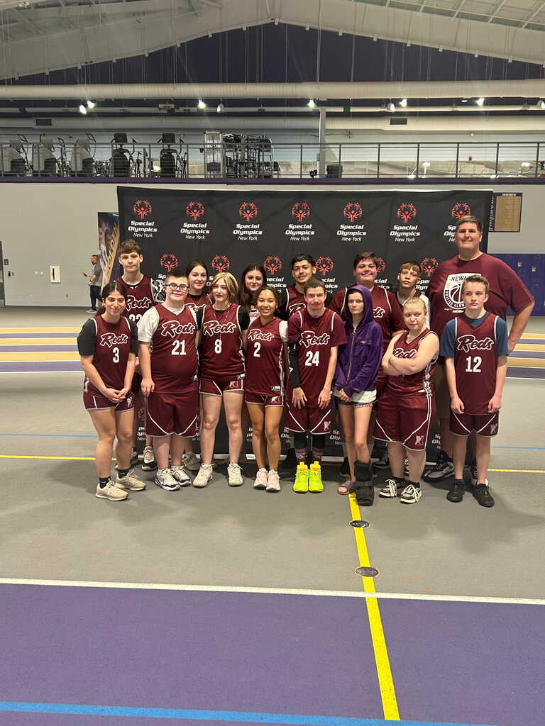 Pictured: unified basketball players
