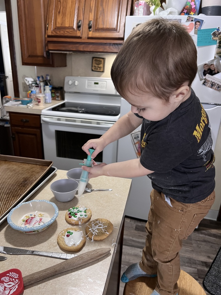 Hard at work with this bilateral hand activity! 