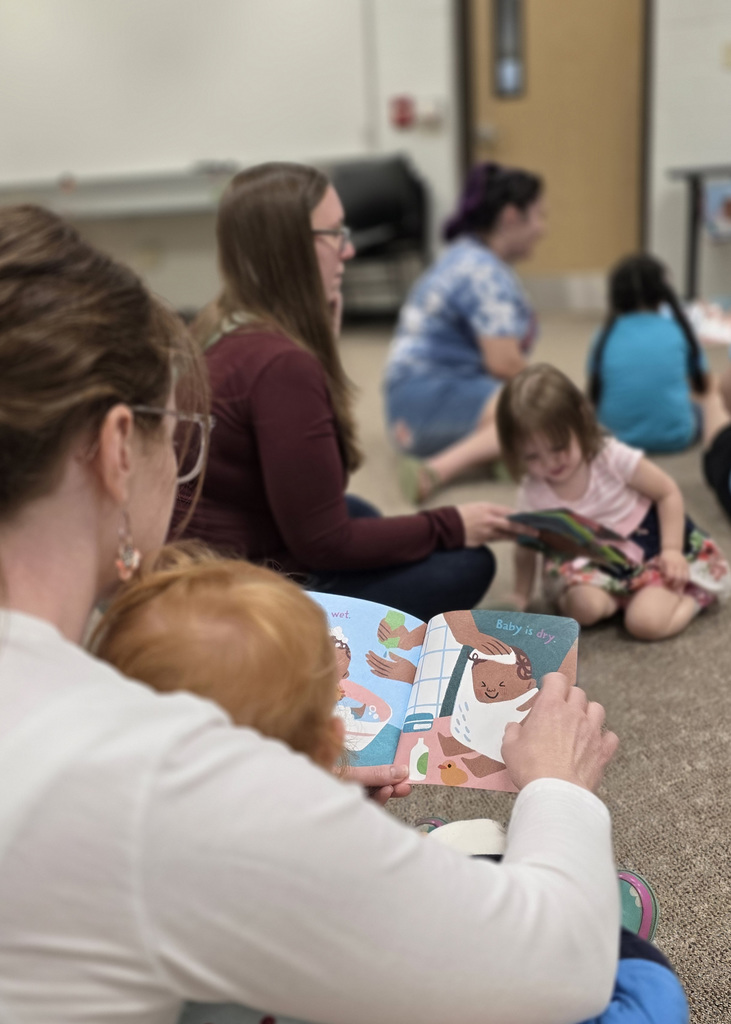 moms reading babies books