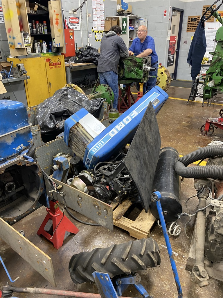 heavy machinery students at work