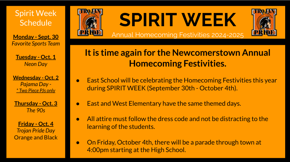 Spirit Week Info