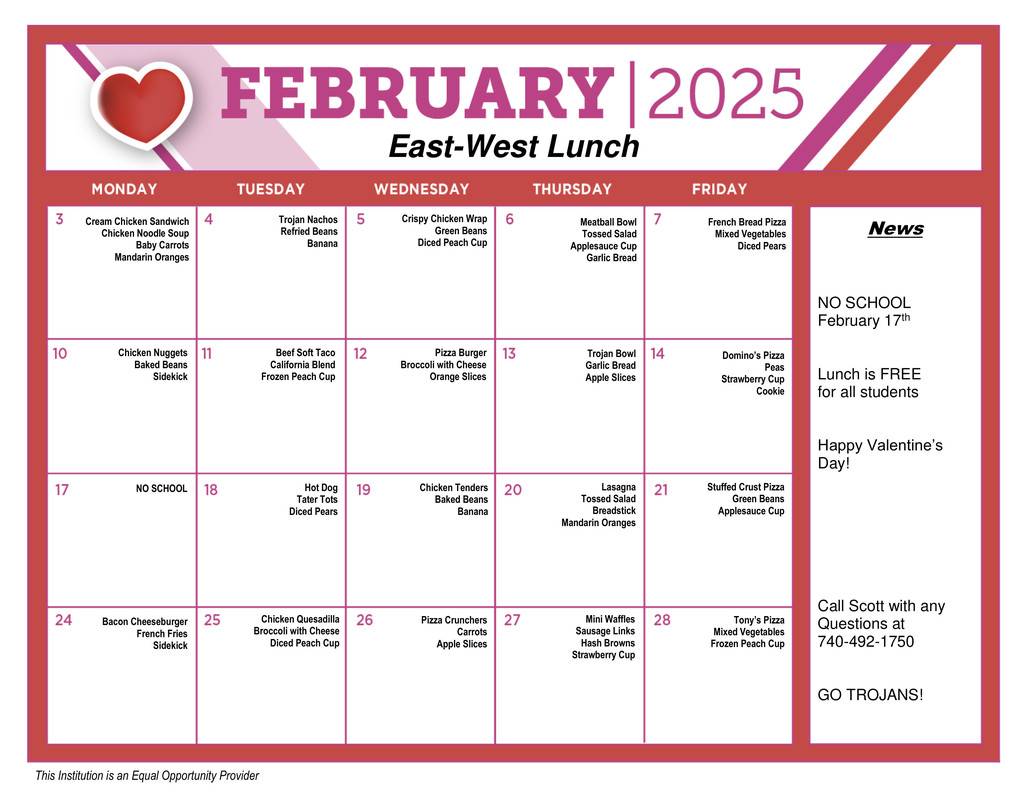 lunch menu