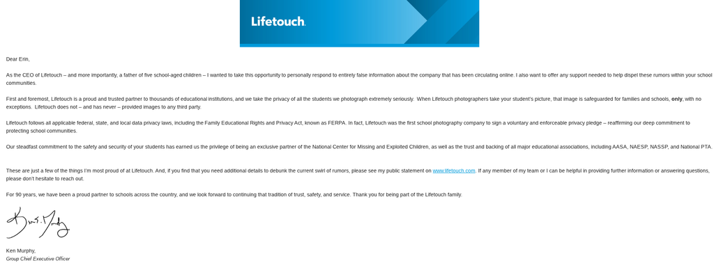LifeTouch Message