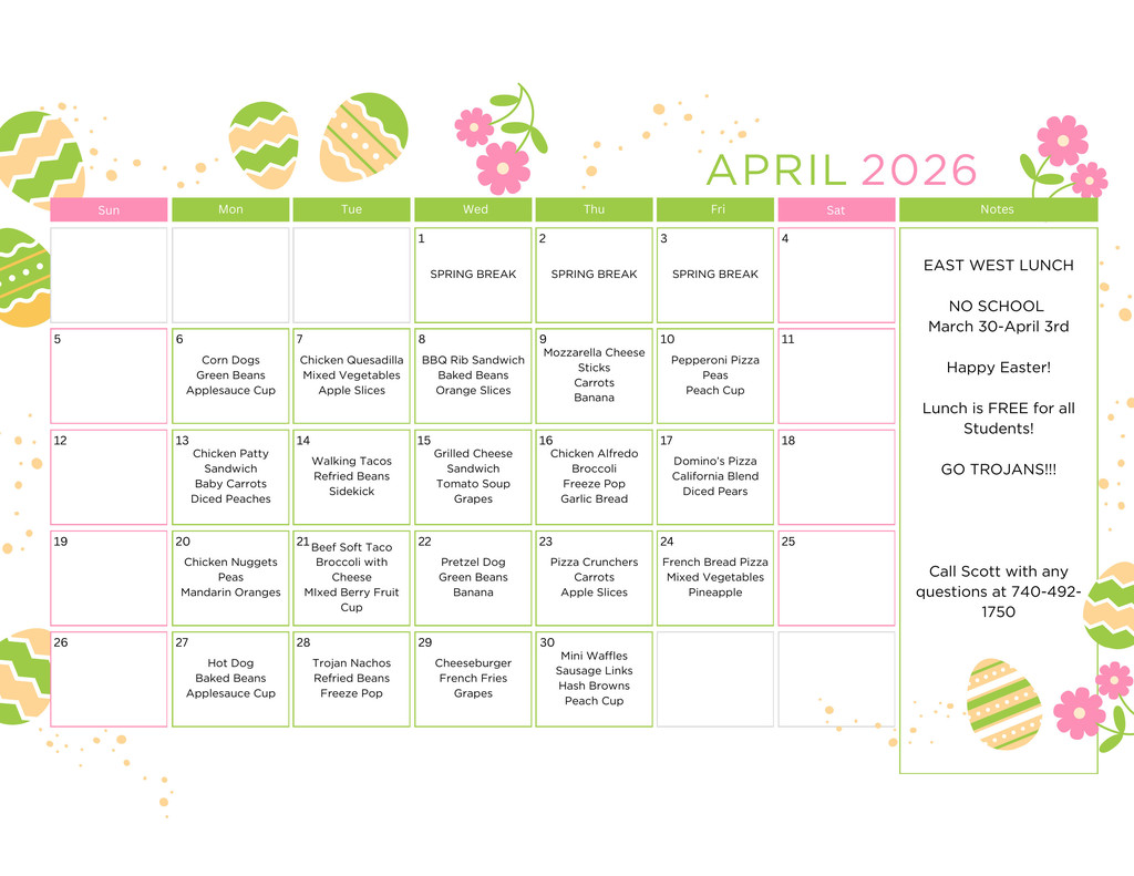 April Menu