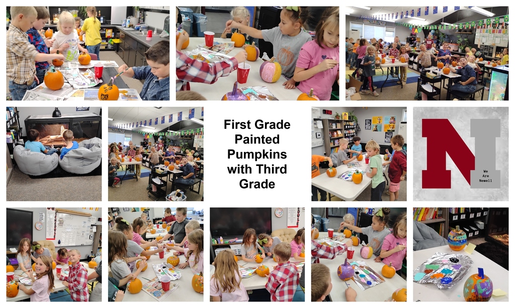 Pumpkin Painting First and Third grade
