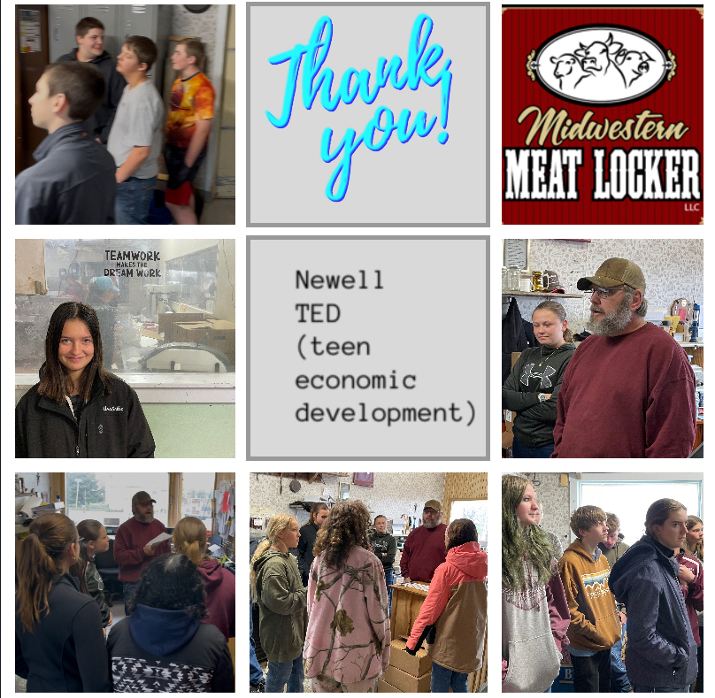 Newell TED (teen economic development) Meat Processing Locker