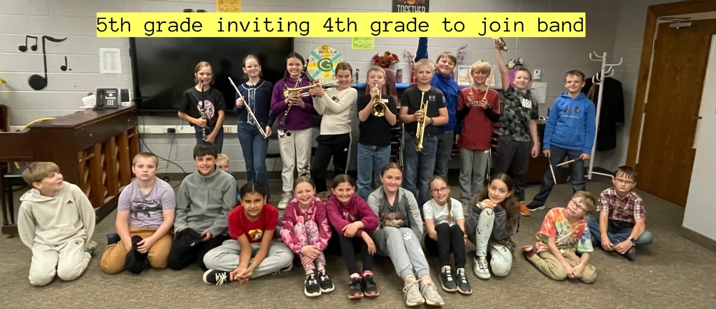 Fifth grade presentation on joining band for 4th grade