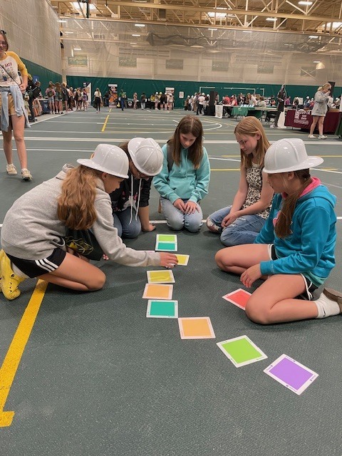 Newell Middle School Girls at Women in Science at Black Hills State University.