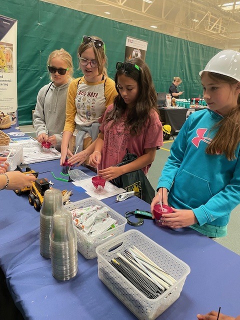 Newell Middle School Girls at Women in Science at Black Hills State University.