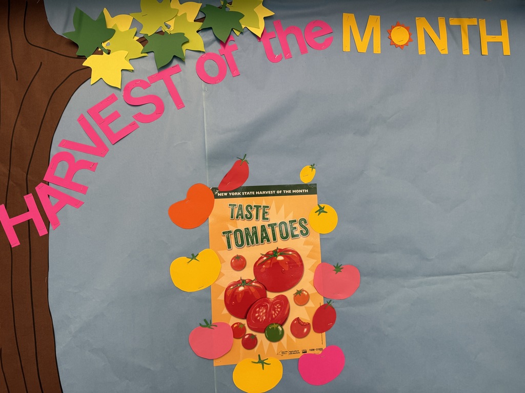 harvest of the month tomatoes bulletin board