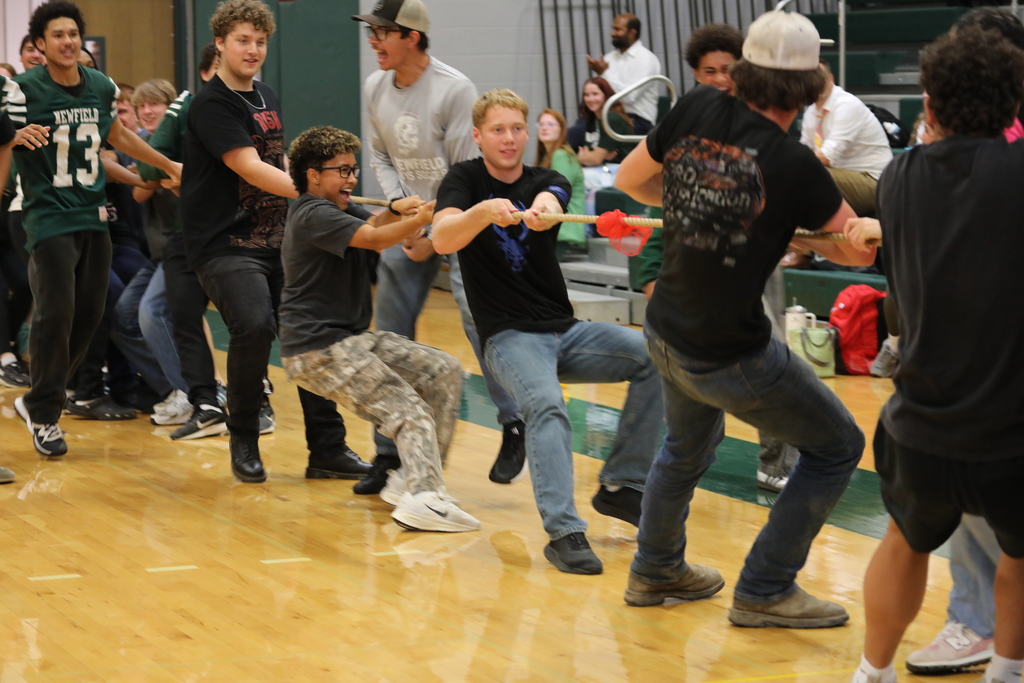 Students playing tug of war