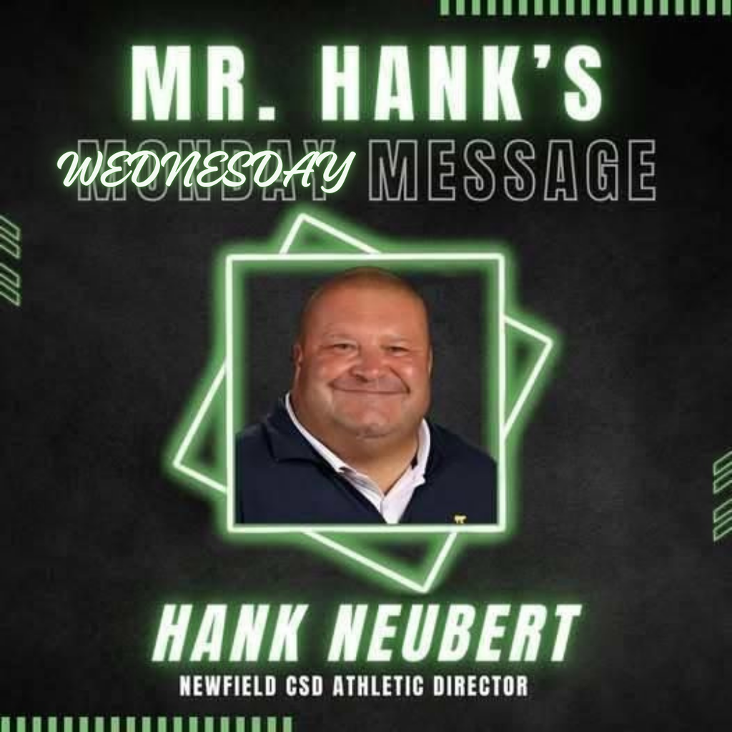 Mr.Hank's Wednesday Message